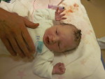 Premire photo d'Ocane, quelques minutes pars sa naissance
